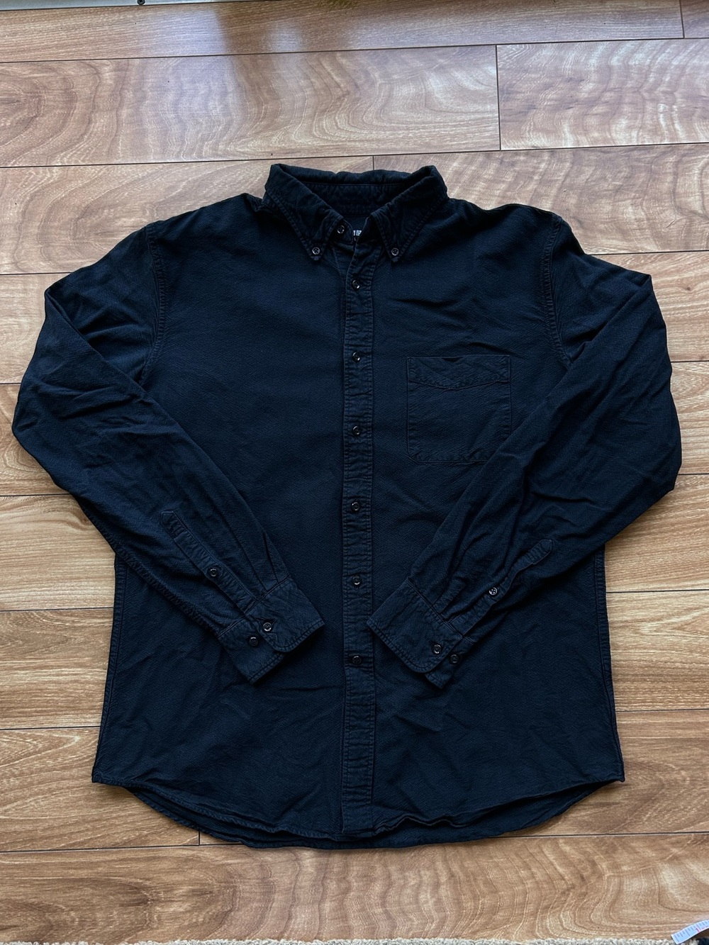 Uniqlo Slim Fit Black Button Down Shirt